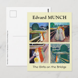 Edvard Munch - Die Mädchen auf der Brücke Auswahl Postkarte