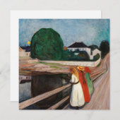 Edvard Munch - Die Mädchen auf der Brücke Einladung (Vorne/Hinten)