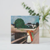 Edvard Munch - Die Mädchen auf der Brücke Einladung (Stehend Vorderseite)