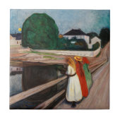 Edvard Munch - Die Mädchen auf der Brücke Fliese (Vorderseite)