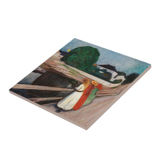 Edvard Munch - Die Mädchen auf der Brücke Fliese (Seite)