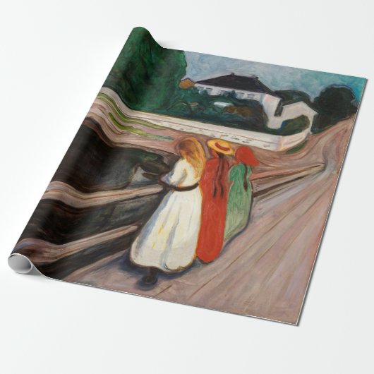 Edvard Munch - Die Mädchen auf der Brücke Geschenkpapier (Ungerollt)