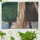 Edvard Munch - Die Mädchen auf der Brücke Geschirrtuch (Gefaltet)