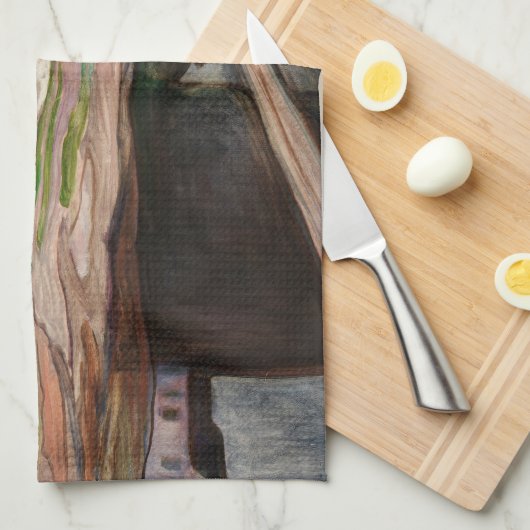 Edvard Munch - Die Mädchen auf der Brücke Geschirrtuch (Viertel Falte)