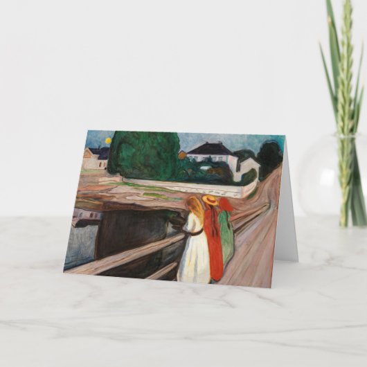 Edvard Munch - Die Mädchen auf der Brücke Karte (Vorderseite)