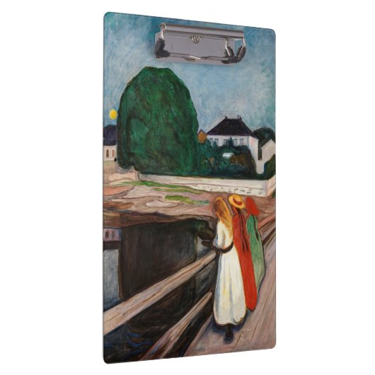 Edvard Munch - Die Mädchen auf der Brücke Klemmbrett (Rechts)