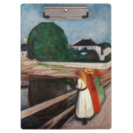Edvard Munch - Die Mädchen auf der Brücke Klemmbrett