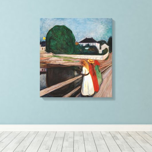 Edvard Munch - Die Mädchen auf der Brücke Leinwanddruck (Insitu (Holzboden))
