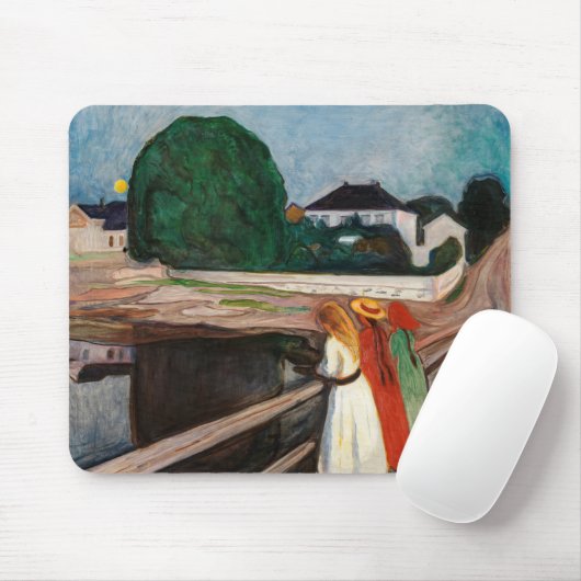 Edvard Munch - Die Mädchen auf der Brücke Mousepad (Mit Mouse)