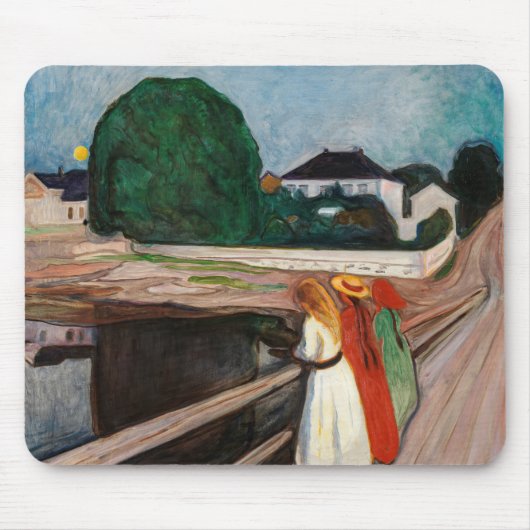 Edvard Munch - Die Mädchen auf der Brücke Mousepad (Vorne)