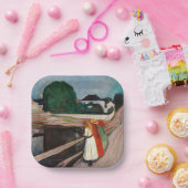 Edvard Munch - Die Mädchen auf der Brücke Pappteller (Party)