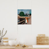 Edvard Munch - Die Mädchen auf der Brücke Poster (Küche)