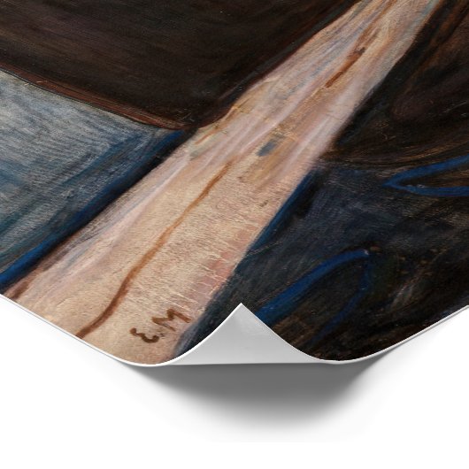 Edvard Munch - Die Mädchen auf der Brücke Poster (Ecke)