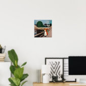 Edvard Munch - Die Mädchen auf der Brücke Poster (Heimbüro)