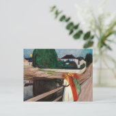 Edvard Munch - Die Mädchen auf der Brücke Postkarte (Stehend Vorderseite)