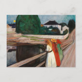 Edvard Munch - Die Mädchen auf der Brücke Postkarte (Vorderseite)