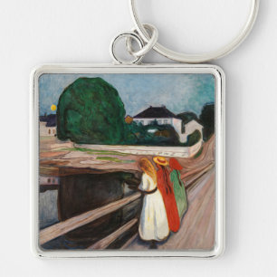 Edvard Munch - Die Mädchen auf der Brücke Schlüsselanhänger