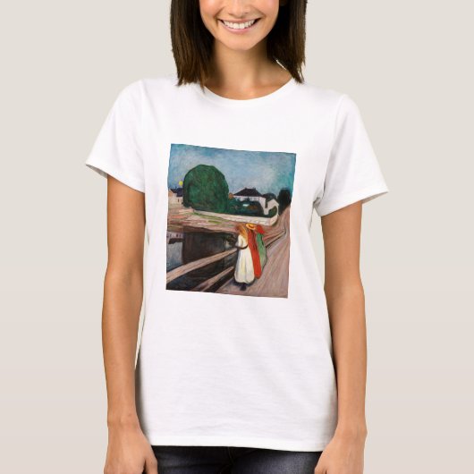 Edvard Munch - Die Mädchen auf der Brücke T-Shirt (Vorderseite)