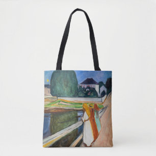 Edvard Munch - Die Mädchen auf der Brücke Weiße Na Tasche