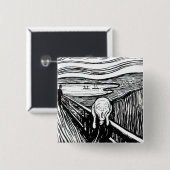 Edvard Munch - Die schreiende Lithografie Button (Vorne & Hinten)