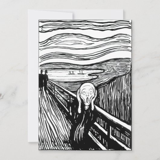 Edvard Munch - Die schreiende Lithografie Dankeskarte (Vorderseite)