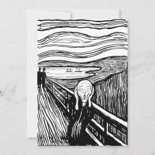 Edvard Munch - Die schreiende Lithografie Einladung (Vorderseite)