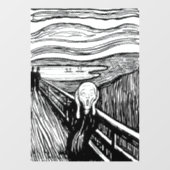 Edvard Munch - Die schreiende Lithografie Fensteraufkleber (Blatt)