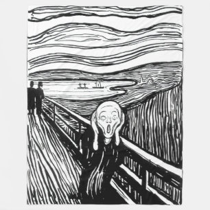 Edvard Munch - Die schreiende Lithografie Fleecedecke