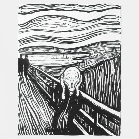 Edvard Munch - Die schreiende Lithografie Fleecedecke (Vorderseite)