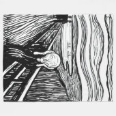 Edvard Munch - Die schreiende Lithografie Fleecedecke (Vorderseite (Horizontal))