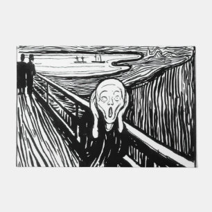 Edvard Munch - Die schreiende Lithografie Fußmatte