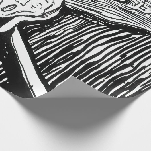 Edvard Munch - Die schreiende Lithografie Geschenkpapier (Ecke)