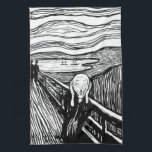 Edvard Munch - Die schreiende Lithografie Geschirrtuch<br><div class="desc">Der Schrei / Skrik - Edvard Munch,  1895 - Lithographie</div>