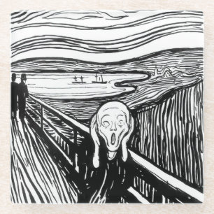 Edvard Munch - Die schreiende Lithografie Glasuntersetzer
