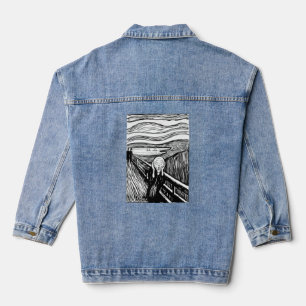 Edvard Munch - Die schreiende Lithografie Jeansjacke