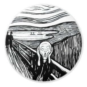 Edvard Munch - Die schreiende Lithografie Keramikknauf