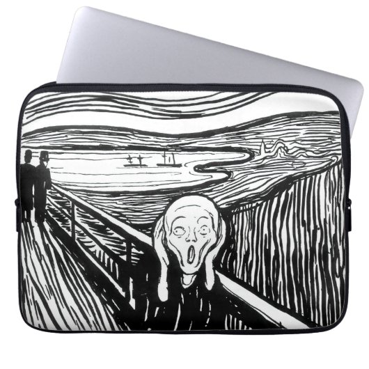 Edvard Munch - Die schreiende Lithografie Laptopschutzhülle (Vorderseite)