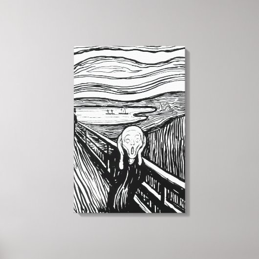Edvard Munch - Die schreiende Lithografie Leinwanddruck (Vorderseite)