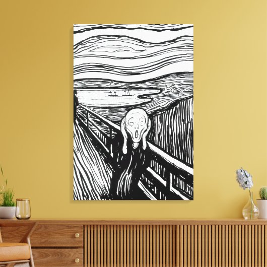 Edvard Munch - Die schreiende Lithografie Leinwanddruck (Insitu (Wohnzimmer))