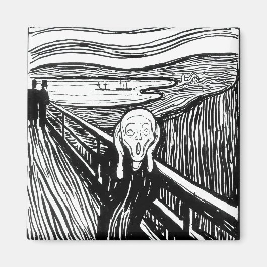Edvard Munch - Die schreiende Lithografie Magnet (Vorne)