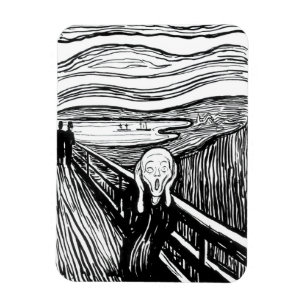 Edvard Munch - Die schreiende Lithografie Magnet