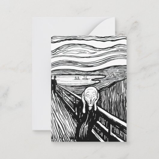 Edvard Munch - Die schreiende Lithografie Mitteilungskarte (Vorderseite)