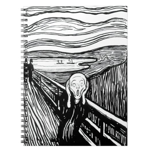 Edvard Munch - Die schreiende Lithografie Notizblock (Vorderseite)