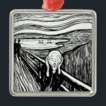 Edvard Munch - Die schreiende Lithografie Ornament Aus Metall<br><div class="desc">Der Schrei / Skrik - Edvard Munch,  1895 - Lithographie</div>