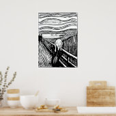 Edvard Munch - Die schreiende Lithografie Poster (Küche)