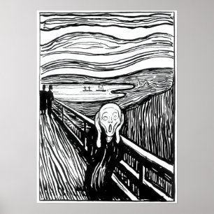 Edvard Munch - Die schreiende Lithografie Poster