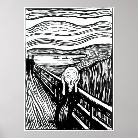 Edvard Munch - Die schreiende Lithografie Poster (Vorne)