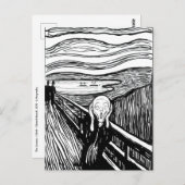 Edvard Munch - Die schreiende Lithografie Postkarte (Vorne/Hinten)