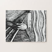 Edvard Munch - Die schreiende Lithografie Puzzle (Horizontal)