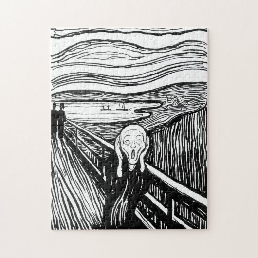 Edvard Munch - Die schreiende Lithografie Puzzle (Vertikal)